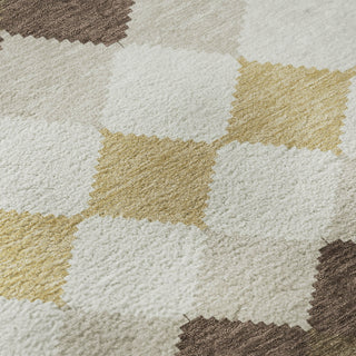 Piper Looms Mayfield Geometric AMF1007 Brown Machine Washable Area Rug Swatch Image