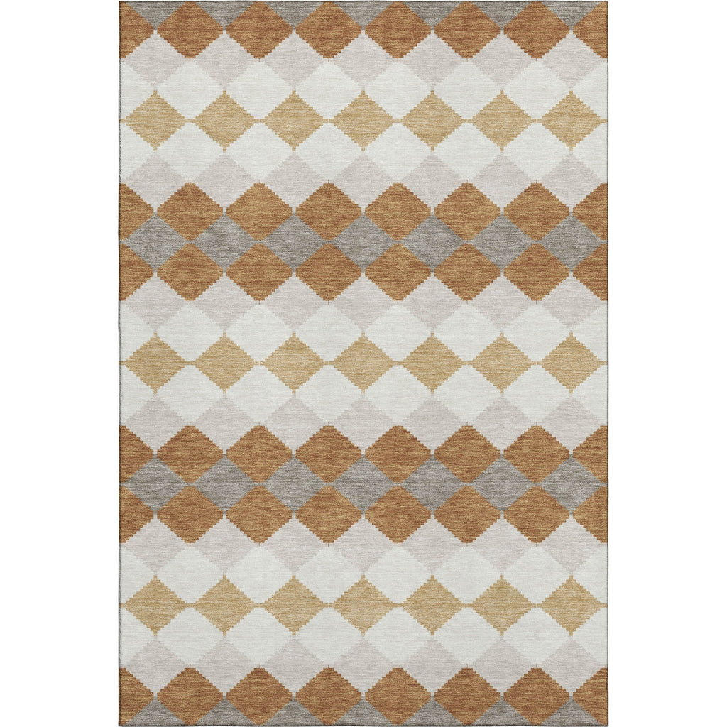 Piper Looms Mayfield Geometric AMF1007 Copper Machine Washable Area Rug main image