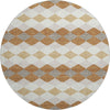 Piper Looms Mayfield Geometric AMF1007 Copper Machine Washable Area Rug Round Main Image
