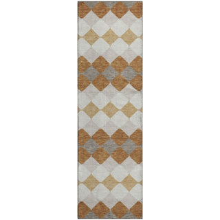 Piper Looms Mayfield Geometric AMF1007 Copper Machine Washable Area Rug Runner Main Image