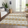 Piper Looms Mayfield Geometric AMF1007 Gold Machine Washable Area Rug Lifestyle Image Feature
