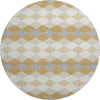 Piper Looms Mayfield Geometric AMF1007 Gold Machine Washable Area Rug Round Main Image