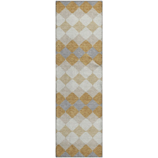 Piper Looms Mayfield Geometric AMF1007 Gold Machine Washable Area Rug Runner Main Image