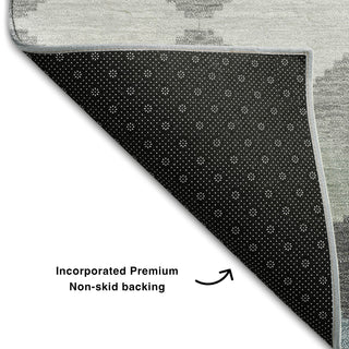 Piper Looms Mayfield Geometric AMF1007 Gray Machine Washable Area Rug Backing Image