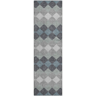 Piper Looms Mayfield Geometric AMF1007 Gray Machine Washable Area Rug Runner Main Image