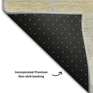 Piper Looms Mayfield Geometric AMF1007 Ivory Machine Washable Area Rug Backing Image
