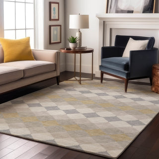 Piper Looms Mayfield Geometric AMF1007 Ivory Machine Washable Area Rug Lifestyle Image Feature