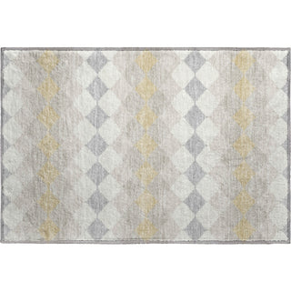 Piper Looms Mayfield Geometric AMF1007 Ivory Machine Washable Area Rug Scatter Main Image