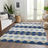 Piper Looms Mayfield Geometric AMF1007 Navy Machine Washable Area Rug Lifestyle Image Feature