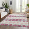 Piper Looms Mayfield Geometric AMF1007 Pink Machine Washable Area Rug Lifestyle Image Feature
