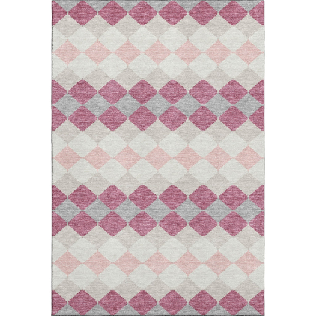 Piper Looms Mayfield Geometric AMF1007 Pink Machine Washable Area Rug main image