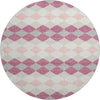 Piper Looms Mayfield Geometric AMF1007 Pink Machine Washable Area Rug Round Main Image
