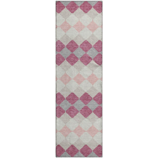 Piper Looms Mayfield Geometric AMF1007 Pink Machine Washable Area Rug Runner Main Image