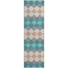 Piper Looms Mayfield Geometric AMF1007 Teal Machine Washable Area Rug Runner Main Image