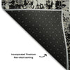 Piper Looms Mayfield Abstract AMF1008 Black Machine Washable Area Rug Backing Image