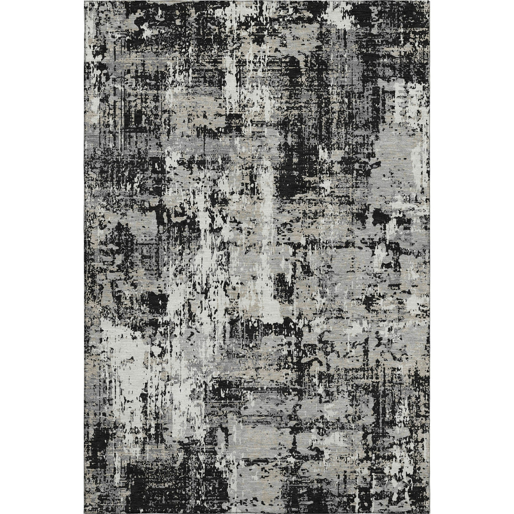 Piper Looms Mayfield Abstract AMF1008 Black Machine Washable Area Rug main image