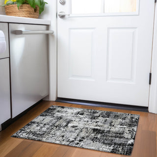 Piper Looms Mayfield Abstract AMF1008 Black Machine Washable Area Rug Scatter Lifestyle Image Feature