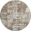 Piper Looms Mayfield Abstract AMF1008 Brown Machine Washable Area Rug Round Main Image