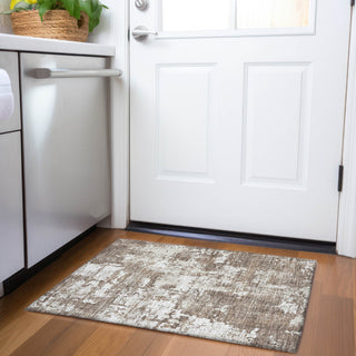 Piper Looms Mayfield Abstract AMF1008 Brown Machine Washable Area Rug Scatter Lifestyle Image Feature