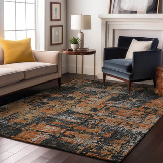 Piper Looms Mayfield Abstract AMF1008 Charcoal Machine Washable Area Rug Lifestyle Image Feature