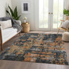 Piper Looms Mayfield Abstract AMF1008 Charcoal Machine Washable Area Rug Lifestyle Image Feature