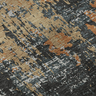 Piper Looms Mayfield Abstract AMF1008 Charcoal Machine Washable Area Rug Swatch Image