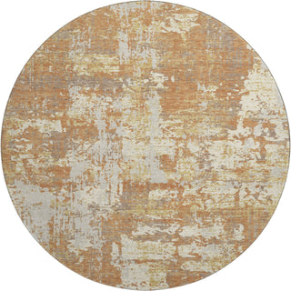 Piper Looms Mayfield Abstract AMF1008 Copper Machine Washable Area Rug Round Main Image