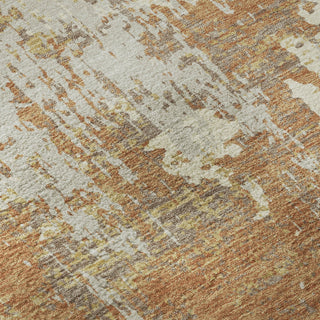 Piper Looms Mayfield Abstract AMF1008 Copper Machine Washable Area Rug Swatch Image