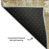 Piper Looms Mayfield Abstract AMF1008 Gold Machine Washable Area Rug Backing Image