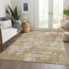 Piper Looms Mayfield Abstract AMF1008 Gold Machine Washable Area Rug Lifestyle Image Feature