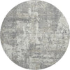 Piper Looms Mayfield Abstract AMF1008 Gray Machine Washable Area Rug Round Main Image