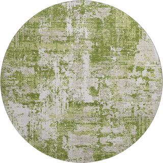 Piper Looms Mayfield Abstract AMF1008 Green Machine Washable Area Rug Round Main Image