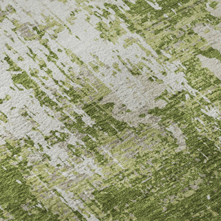 Piper Looms Mayfield Abstract AMF1008 Green Machine Washable Area Rug Swatch Image