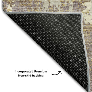 Piper Looms Mayfield Abstract AMF1008 Lavender Machine Washable Area Rug Backing Image