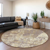 Piper Looms Mayfield Abstract AMF1008 Lavender Machine Washable Area Rug Round Lifestyle Image Feature