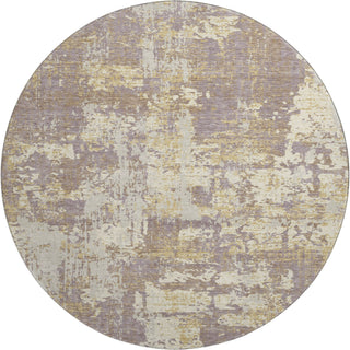 Piper Looms Mayfield Abstract AMF1008 Lavender Machine Washable Area Rug Round Main Image