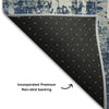 Piper Looms Mayfield Abstract AMF1008 Navy Machine Washable Area Rug Backing Image