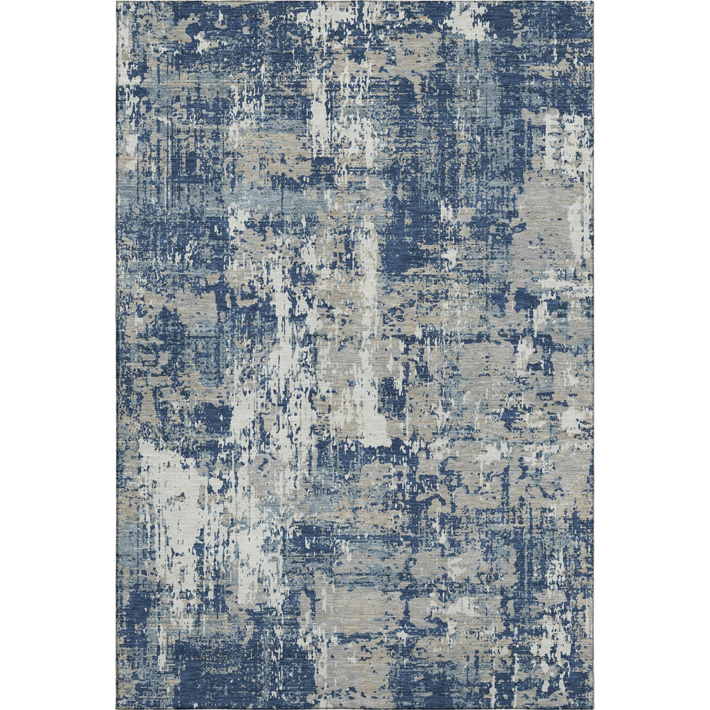Piper Looms Mayfield Abstract AMF1008 Navy Machine Washable Area Rug main image