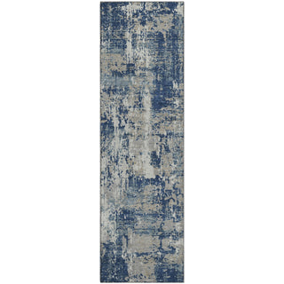 Piper Looms Mayfield Abstract AMF1008 Navy Machine Washable Area Rug Runner Main Image