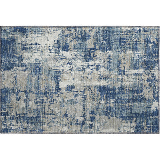 Piper Looms Mayfield Abstract AMF1008 Navy Machine Washable Area Rug Scatter Main Image