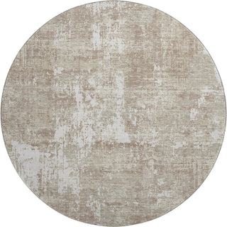 Piper Looms Mayfield Abstract AMF1008 Taupe Machine Washable Area Rug Round Main Image