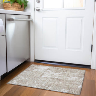 Piper Looms Mayfield Abstract AMF1008 Taupe Machine Washable Area Rug Scatter Lifestyle Image Feature