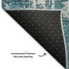 Piper Looms Mayfield Abstract AMF1008 Teal Machine Washable Area Rug Backing Image