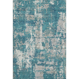 Piper Looms Mayfield Abstract AMF1008 Teal Machine Washable Area Rug main image