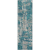Piper Looms Mayfield Abstract AMF1008 Teal Machine Washable Area Rug Runner Main Image