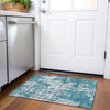 Piper Looms Mayfield Abstract AMF1008 Teal Machine Washable Area Rug Scatter Lifestyle Image Feature