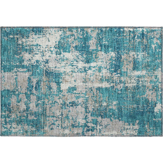 Piper Looms Mayfield Abstract AMF1008 Teal Machine Washable Area Rug Scatter Main Image