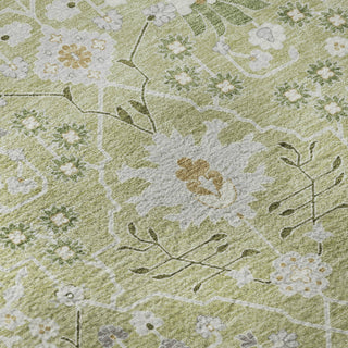 Piper Looms Mayfield Oriental AMF1009 Aloe Machine Washable Area Rug Swatch Image