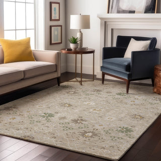 Piper Looms Mayfield Oriental AMF1009 Beige Machine Washable Area Rug Lifestyle Image Feature