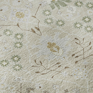 Piper Looms Mayfield Oriental AMF1009 Beige Machine Washable Area Rug Swatch Image